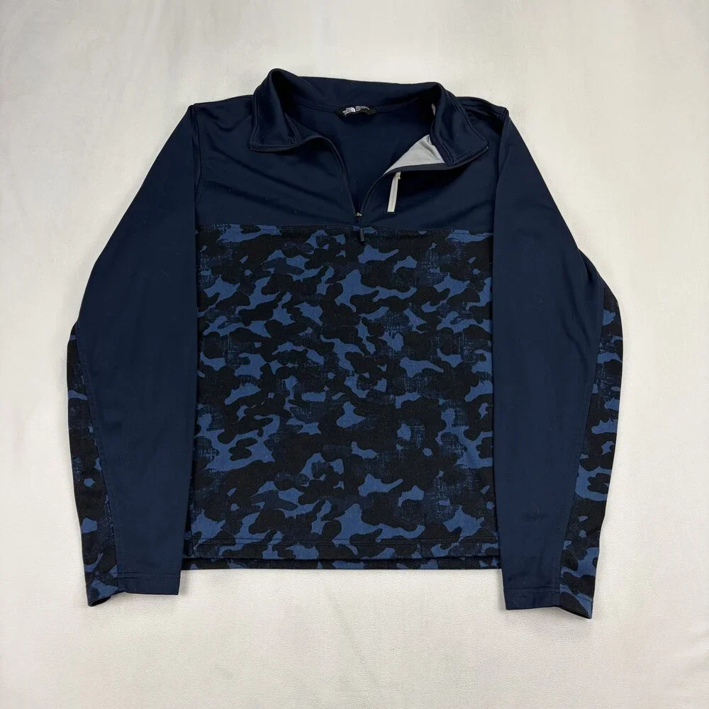 The North Face‎ Men's M Lightweight Half-Zip Shirt Jacket Navy Camo